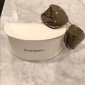Yves Saint Laurent YSL Strass Gold Sunglasses